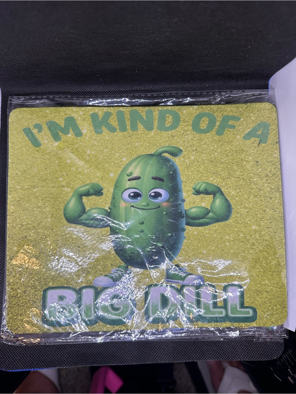 Funny Pickle Mouse Pad - 'I'm Kind of a Big Dill' - Green